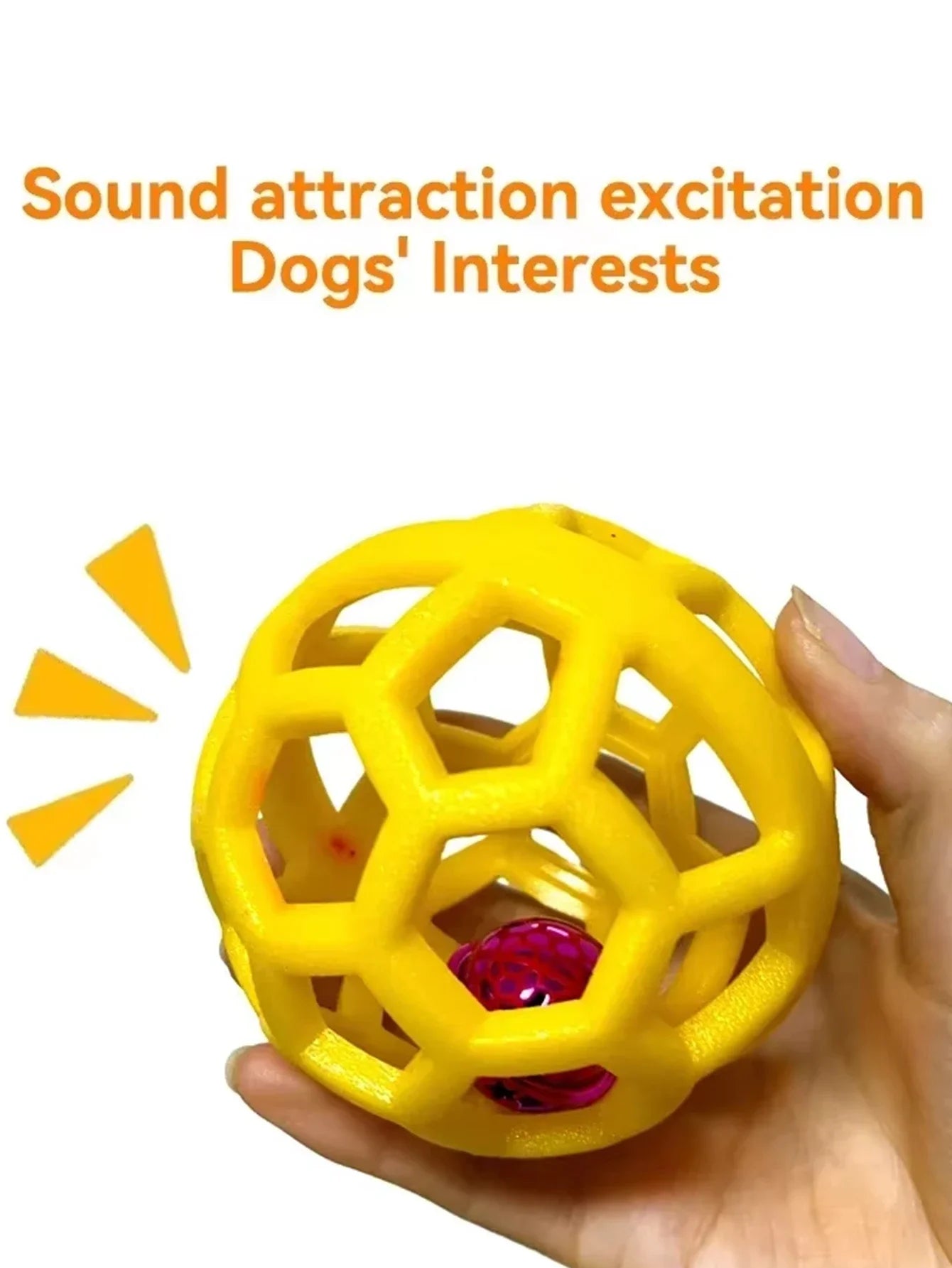 2 Pet Dog Toys: Bite-Resistant Bell Ball & Tri-Color Molar Ring, Soft Rubber for Teeth Grinding & Chewing
