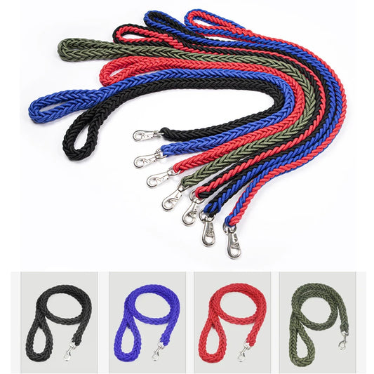 Heavy Duty Dog Leash for Large Dogs, 8 Nylon Rope Braided Lead, Strong Durable Traction Strap for Medium to Big Dogs Pitbull