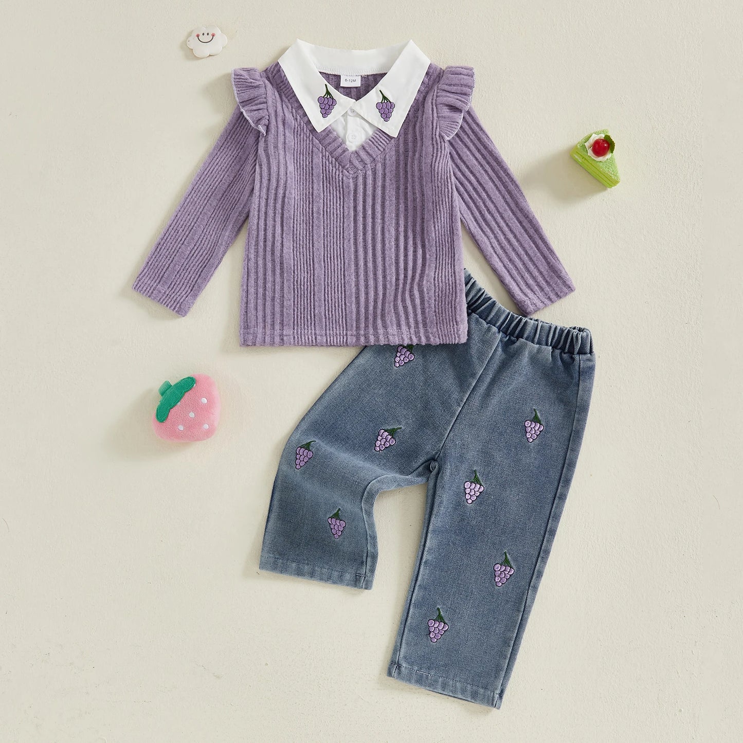 Toddler Girl 2-Piece Winter Outfits Warm Fleece Hoodie Jogger Pants Set Baby Girl Clothes for Fall Winter