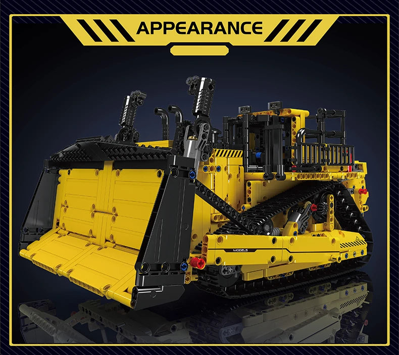 MOULD KING 15084 Technical Remote Control Engineering Truck Vehicle Toys Electric Bulldozer Building Blocks Toys Set for Adults