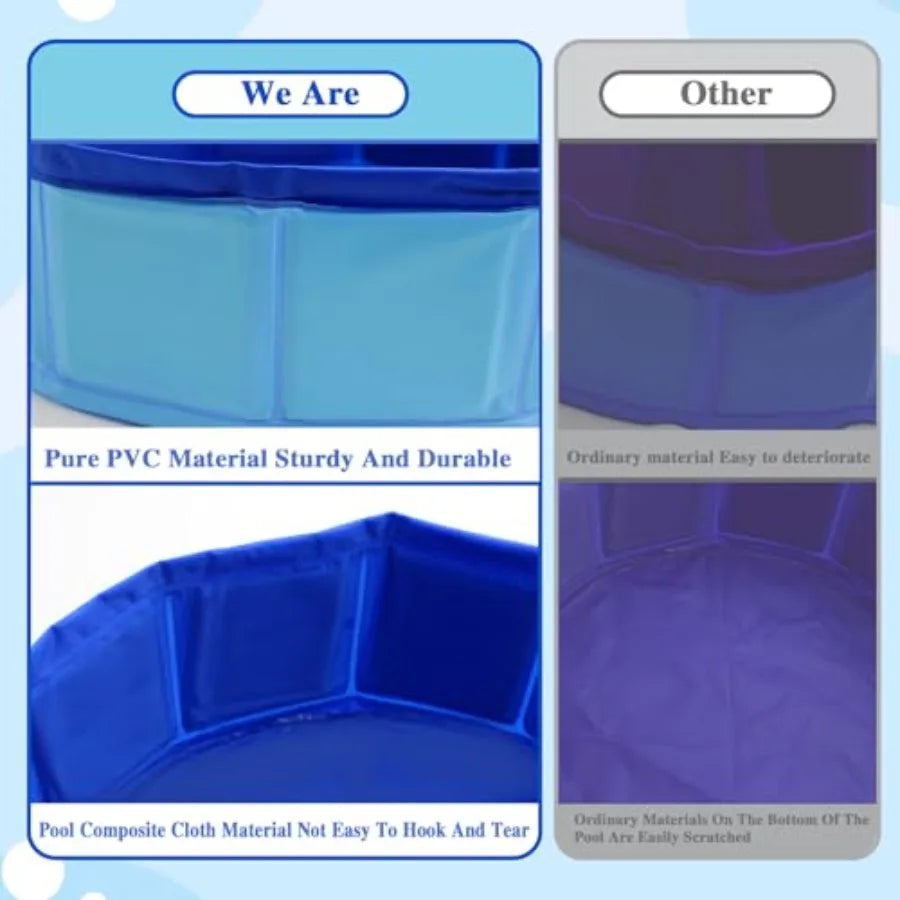 Cat Pool ToyPortable Cat Water Toy with Interactive Fish Toys Engaging Interactive Cat Toys for Indoor Cats 6 PCS Blue Set for