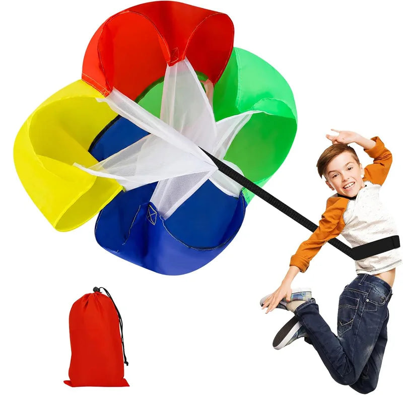 Multicolor Resistance Parachute For Speed Training Kids Running Drag Chute Soccer Football Games Children Toys Outdoor Sports
