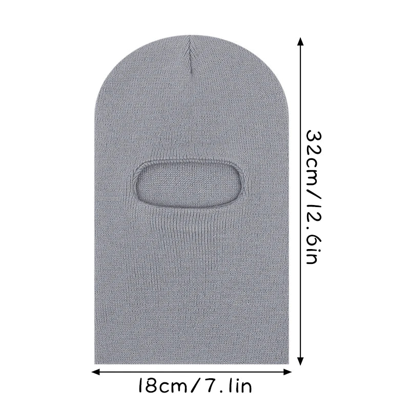 Baby Winter Balaclava One-Piece Hat Scarf Warm Knitted Woolen Ear Protection for Toddler Kids 1-7Y