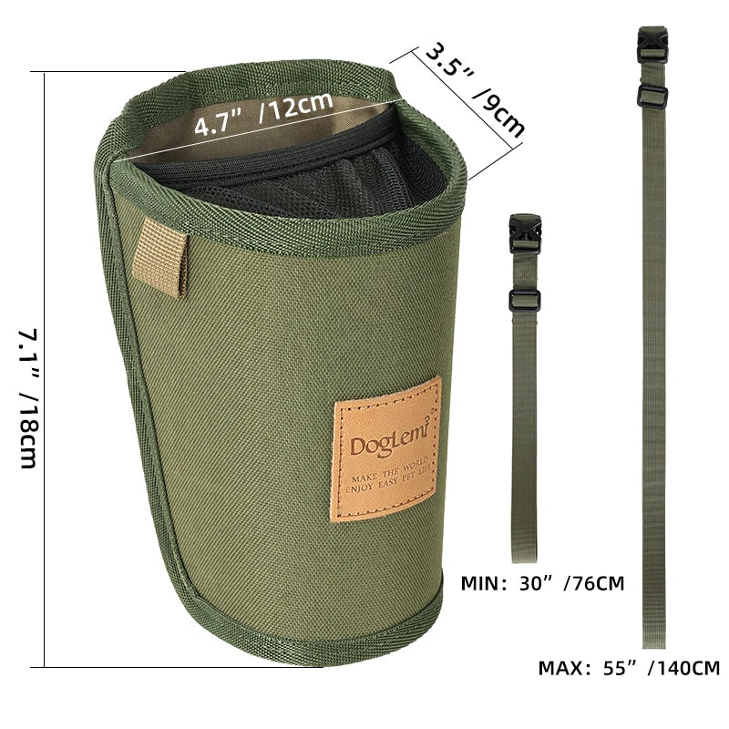 Portable Dog Snack Pocket Outdoor Walking Dog Snack Bag Pet Waist Pack Storage Pouch Puppy Training Bag Food Reward Pet Supplies