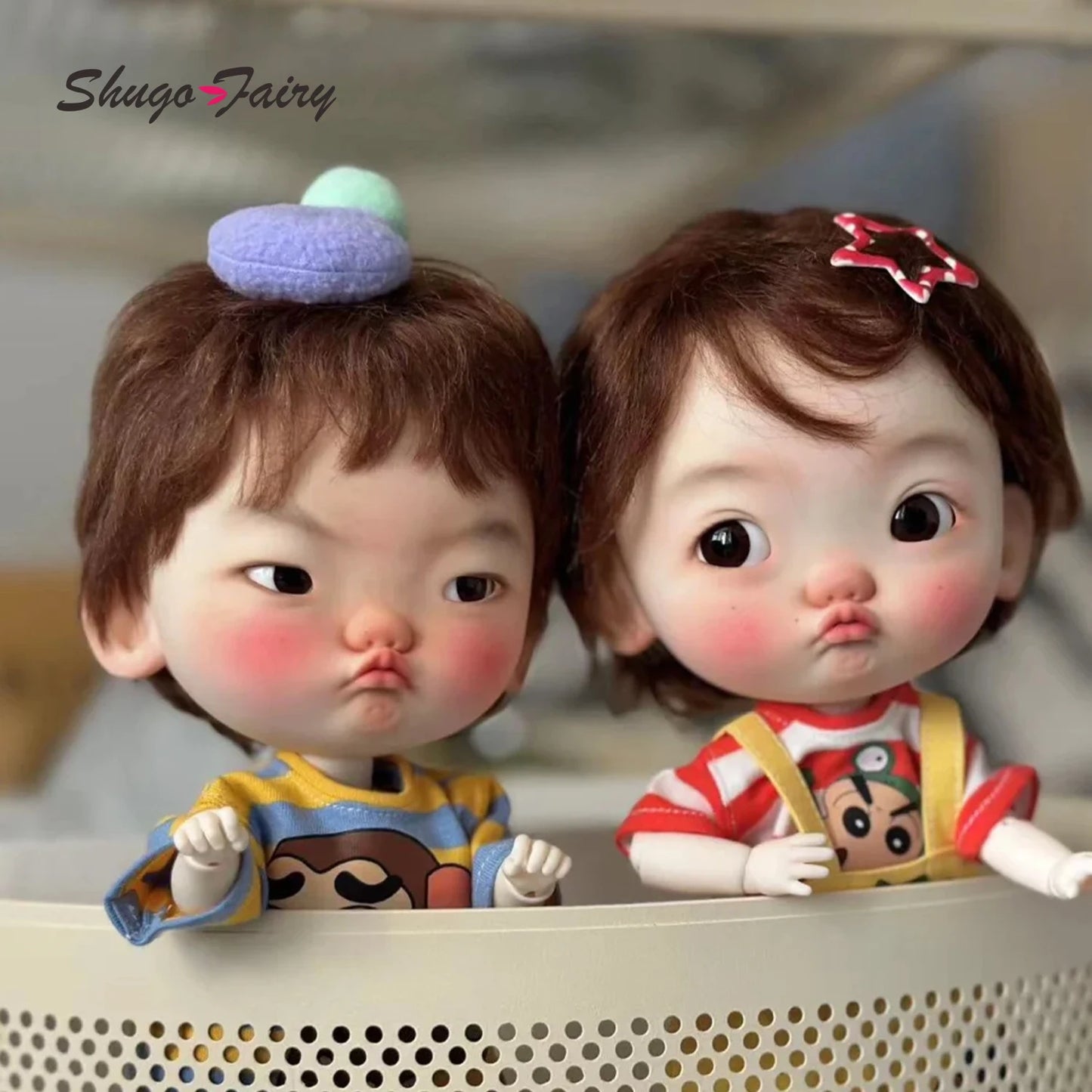 WuYaLi 1/6 Bjd Dolls Expressive Big Head Pout Angry Face Cuty Ball Jointed Doll Bjd NewYear Gift