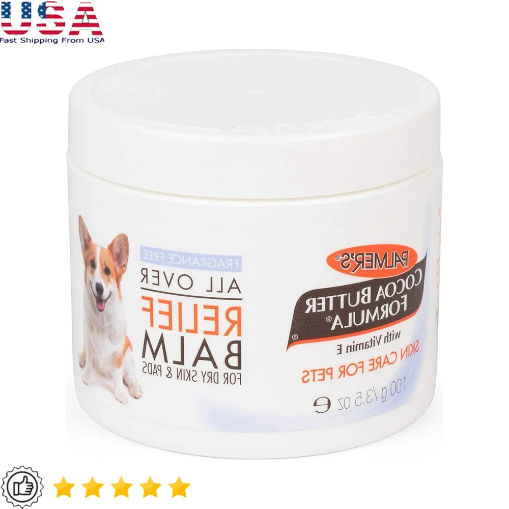 Cocoa Butter Dog Paw Balm Moisturizing Soothing Cream Dry Skin Protection Natural Ingredients Pet Care Puppy Paw Treatment