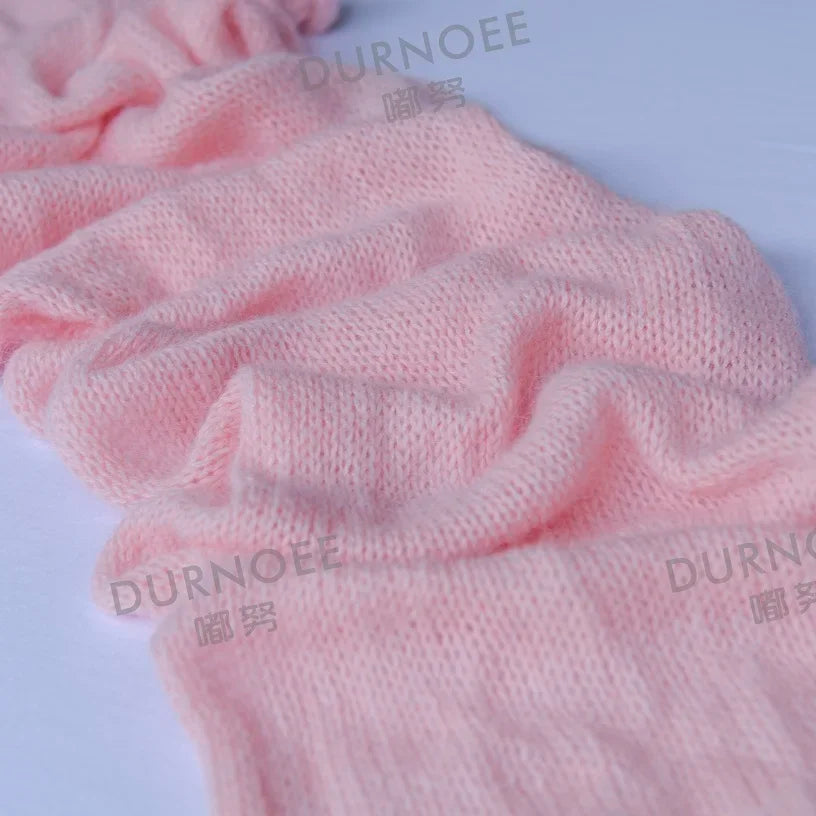 Baby Swaddling  Blanket Newborn Photography Receiving Stretchable Wool Wrap Handmade Hat Photo Shooting Accessories