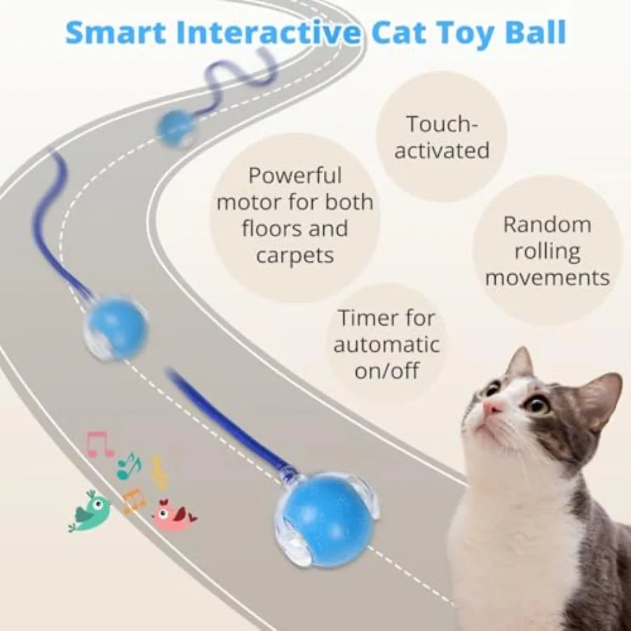 Interactive Cat Toy for Indoor Cats Hide and Seek Cat Toy Cat Play Mat Automatic  Activated Cat Enrichment Toys Electric SelfMo