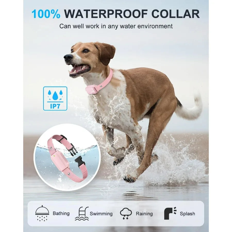 No Shock Dog Training Collar with Remote Dog Vibration Collar with Controller Beep and Vibrate Only Safe Lock Waterproof Rechar