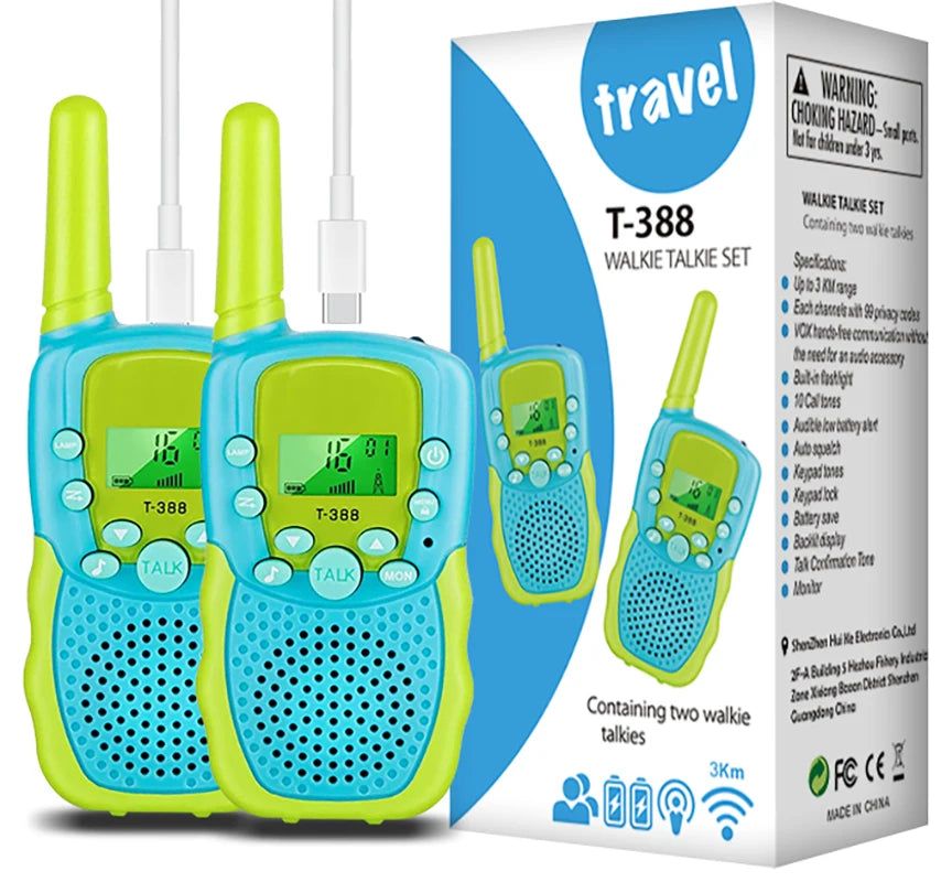 Walkie Talkies for Kids Rechargeable Kids with Clear Sound Perfect Birthday for 3-12 Years Old Outdoor Adventures Camping Hiking
