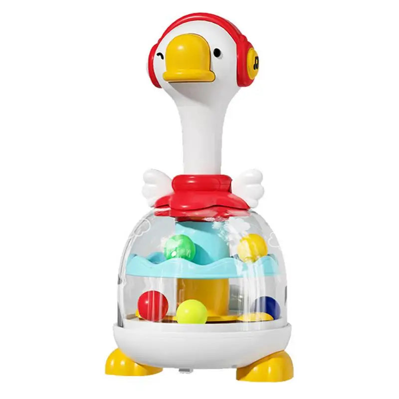 Press And Spin Toys Popping Ball Spinner Toy Sound And Light Ball Jumping Spinner Toy Interactive Rebound Design For Home