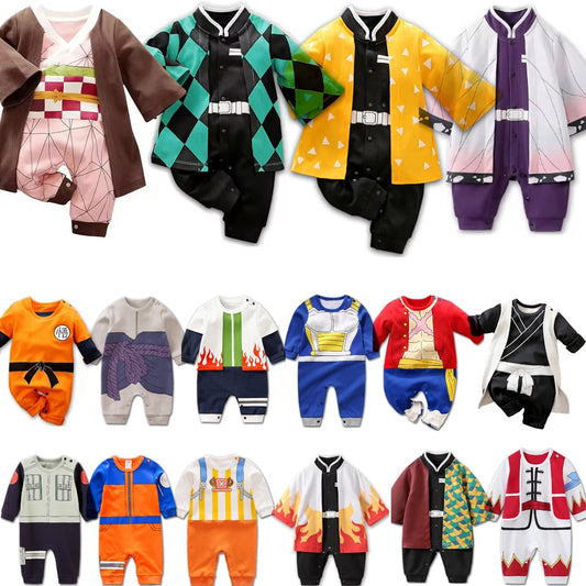 cosplay baby Infant Romper Boy Girl Anime Clothes Halloween Costume Kids Cotton Jumpsuit Toddler Overalls