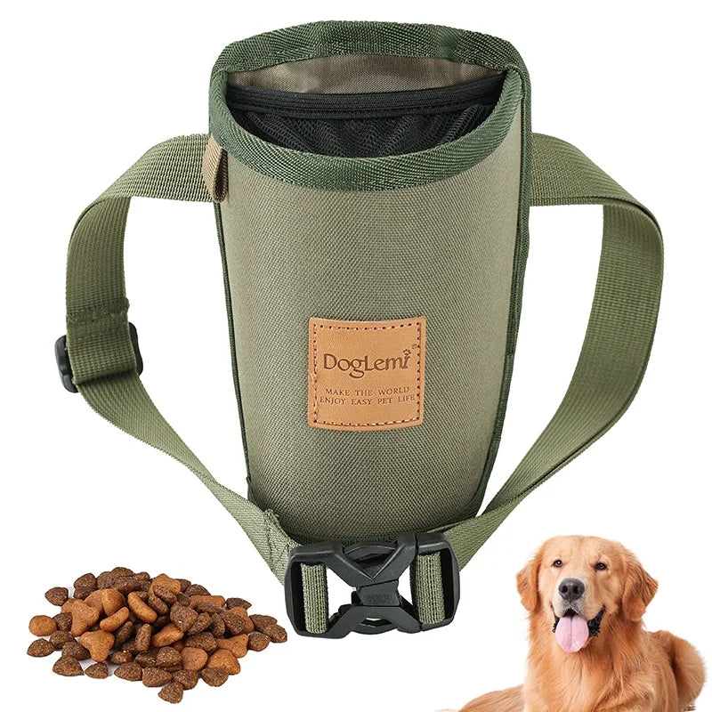 Portable Dog Snack Pocket Outdoor Walking Dog Snack Bag Pet Waist Pack Storage Pouch Puppy Training Bag Food Reward Pet Supplies