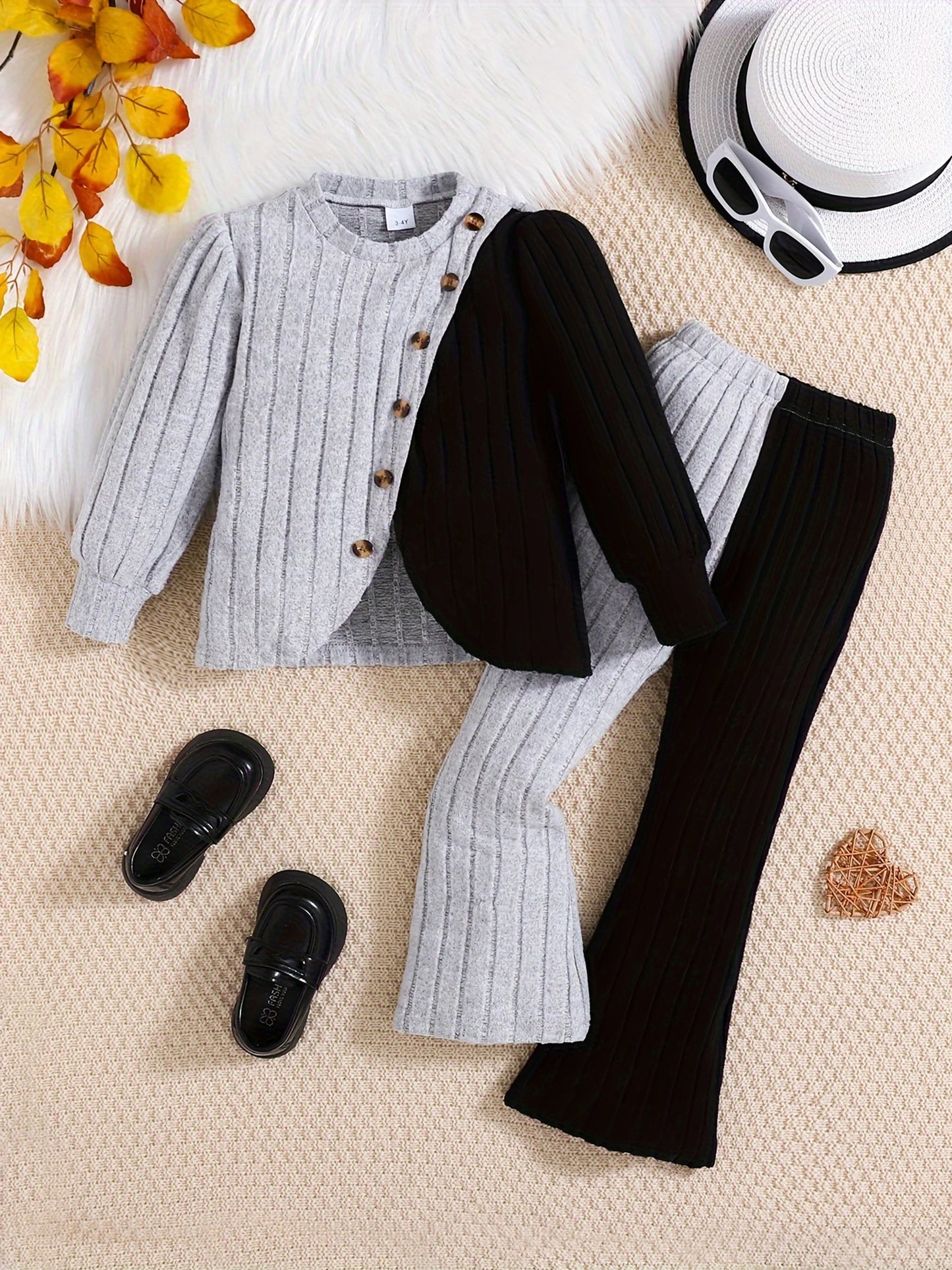 Toddler Girl Winter Clothes Warm Fleece Hooded Jacket Elastic Waistband Snow Pants 2 Piece Outfit Set for Cold Weather