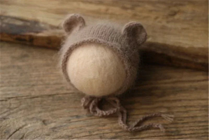 Baby Swaddling  Blanket Newborn Photography Receiving Stretchable Wool Wrap Handmade Hat Photo Shooting Accessories