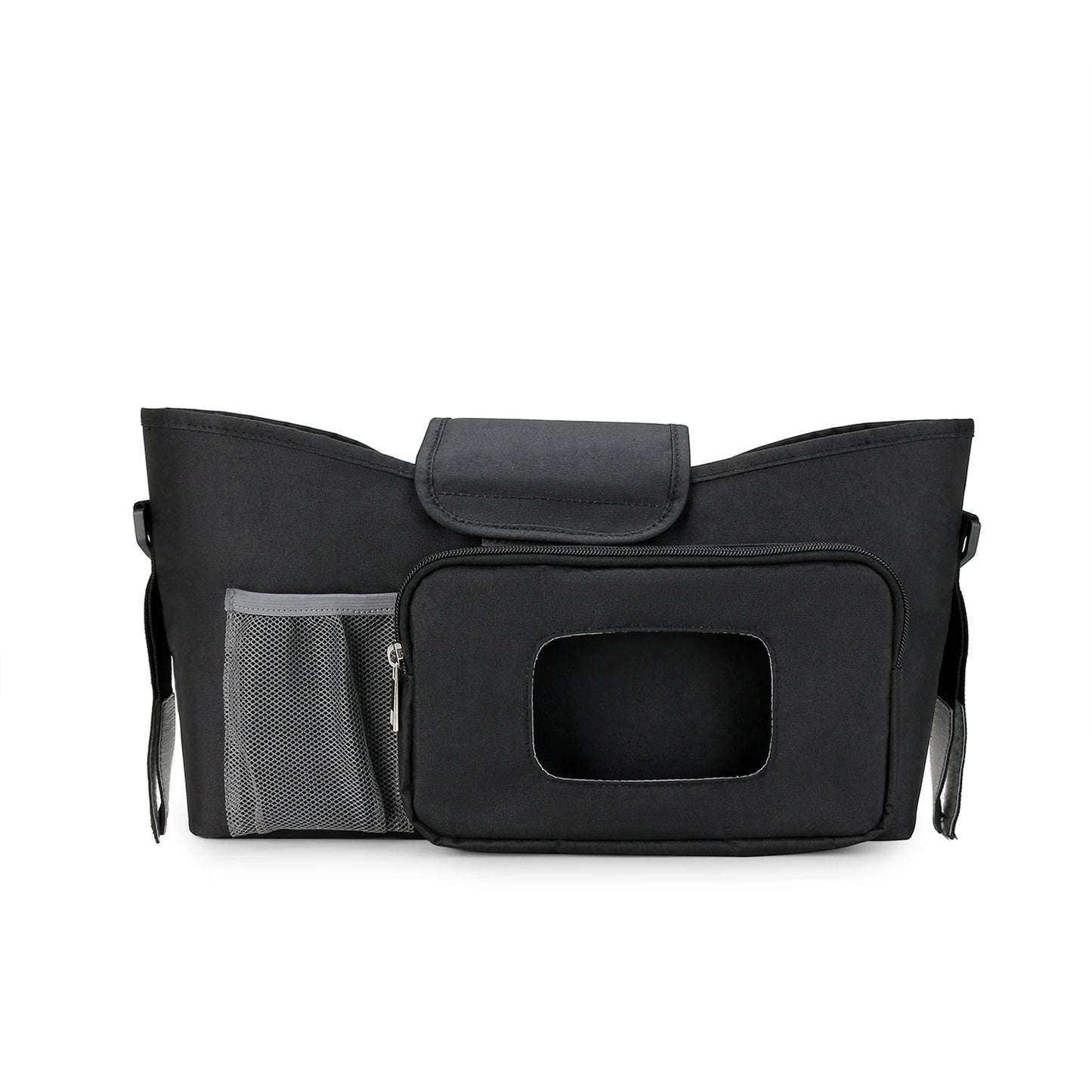 aby Small Diaper Bag Stroller Organizer with Insulated Cup Holder& Shoulder Strap Mini Stroller Storage Pouch for Outdoor