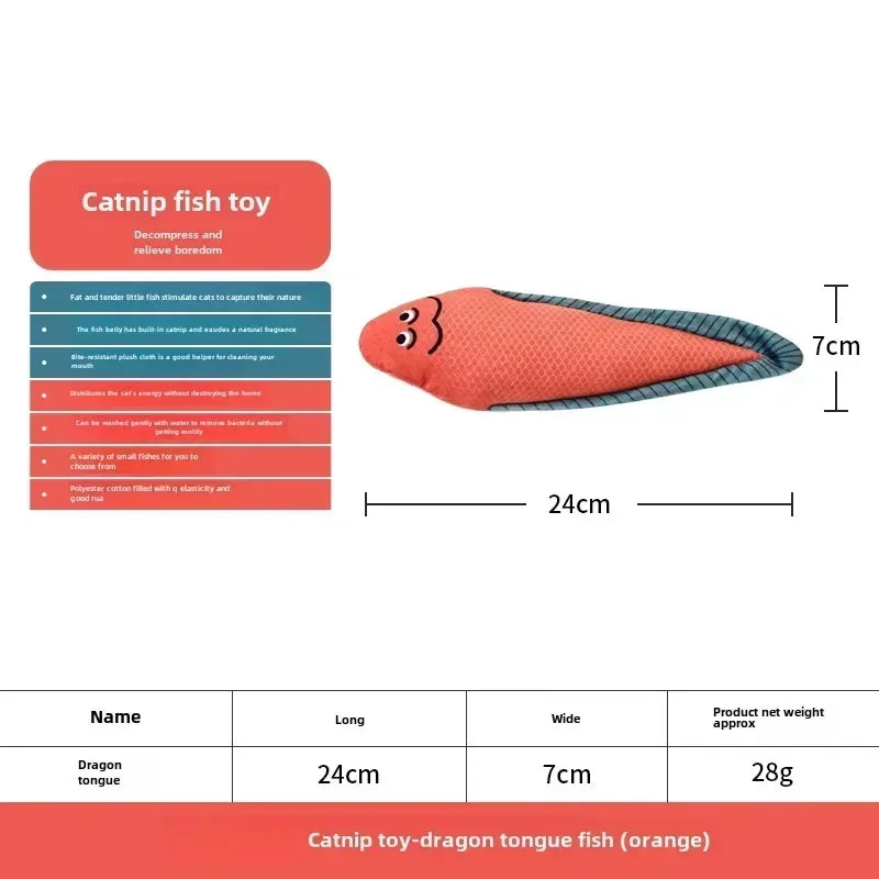 Simulation Fish Interactive Chew Toy for Cat, Catnip Toys, Pillow Toys for Kitty, Various styles，cute. Durable, premium