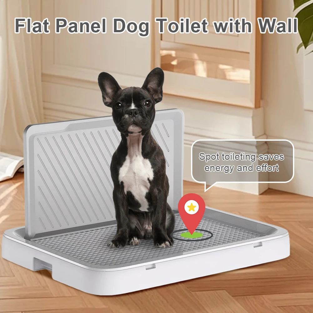 Dog Potty Tray with Pee Wall Portable Dog Potty Anti-Splash Training Pee Pad Holder Dog Potty Trainer for Small and Medium Dogs