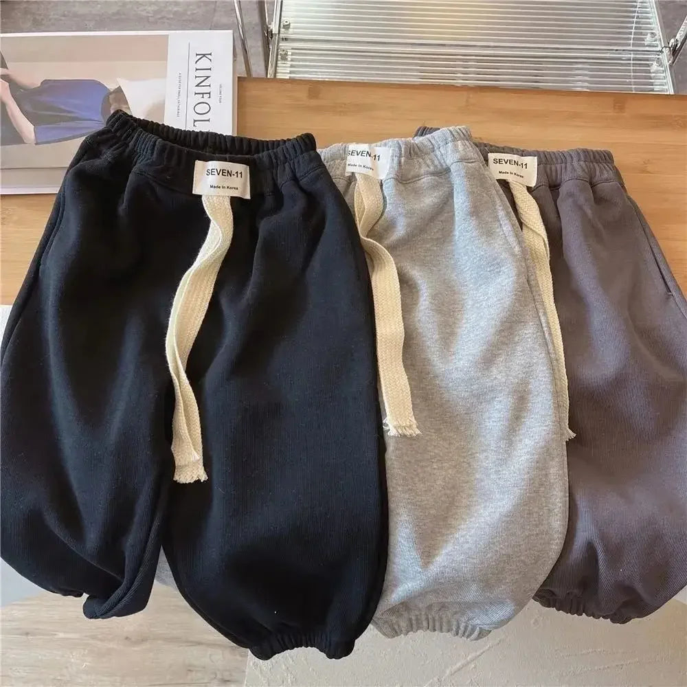 2025 New Boys Autumn Pants 1-8 Years - Korean Loose Casual Sports Jogger Pants, Versatile Kids Wear
