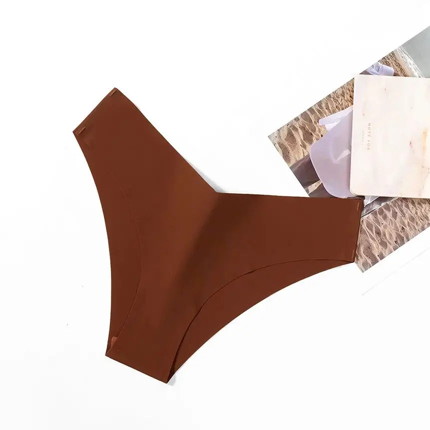 10Pcs/Set New Women's Panties Female Seamless Underwear Solid Ice Silk Lingerie 10 Pieces Women Panties 10 Pieces Free Shipping