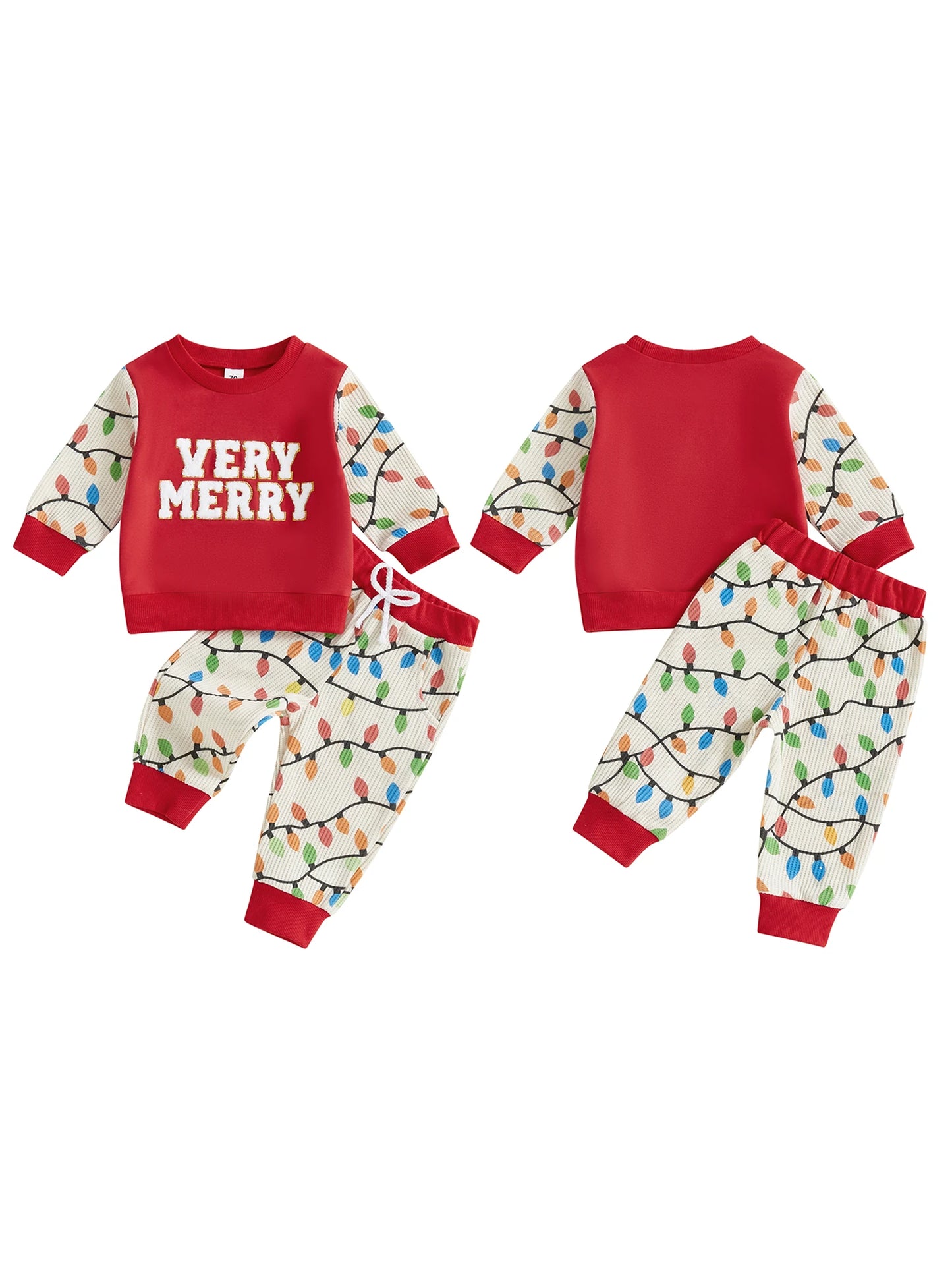Baby Boy Winter Holiday Outfits Letter Embroidery Sweater Snowflake Print Pants 2 Piece Set for Christmas