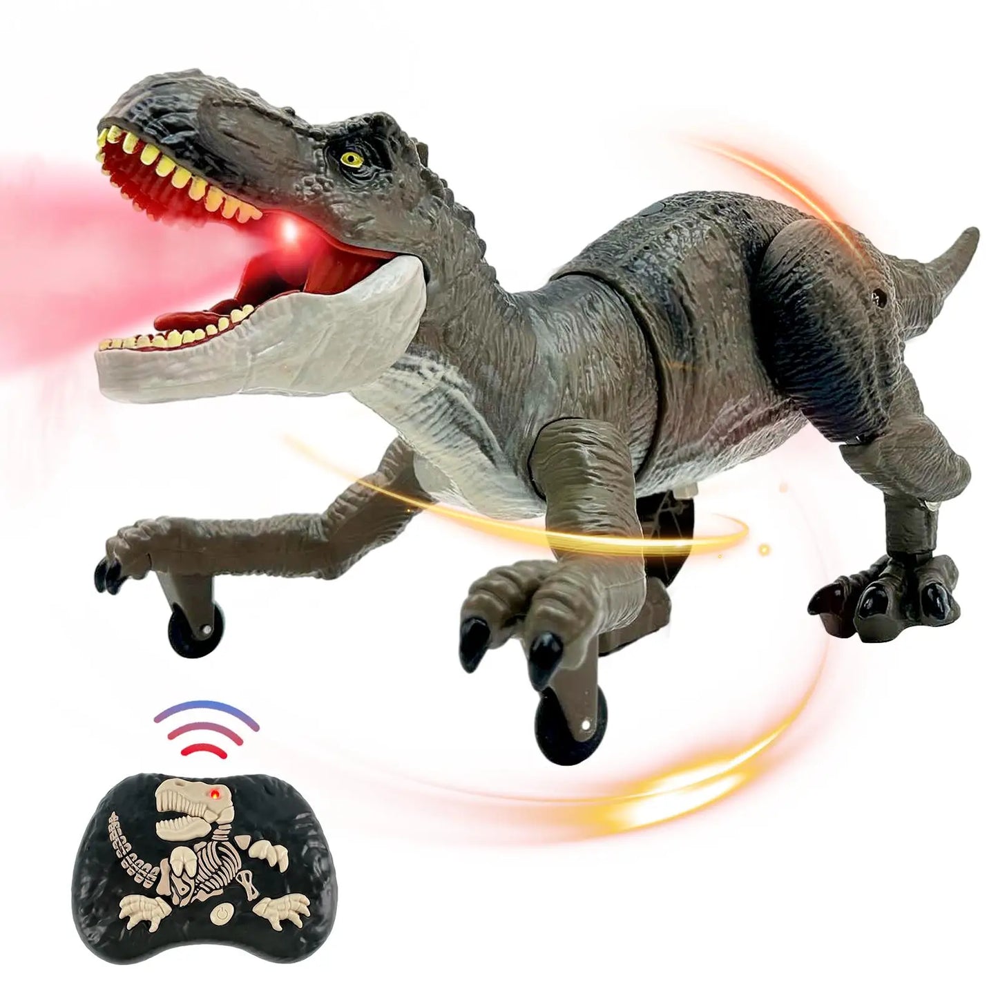 Dinosaur Animal Toy with remote control, Tirano-saurio Rex, Spinosaurus and SickleSaur Rex with water spray and swift movement,