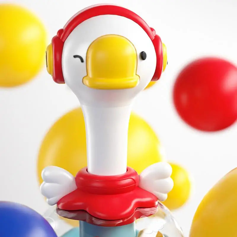 Press And Spin Toys Popping Ball Spinner Toy Sound And Light Ball Jumping Spinner Toy Interactive Rebound Design For Home