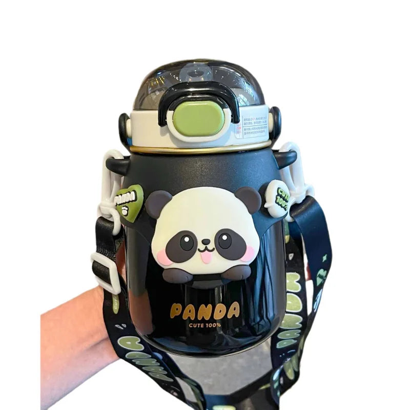 Cartoon Children's panda cute bottle Doll Big Belly Cup Boys and Girls New Portable Straw Cup