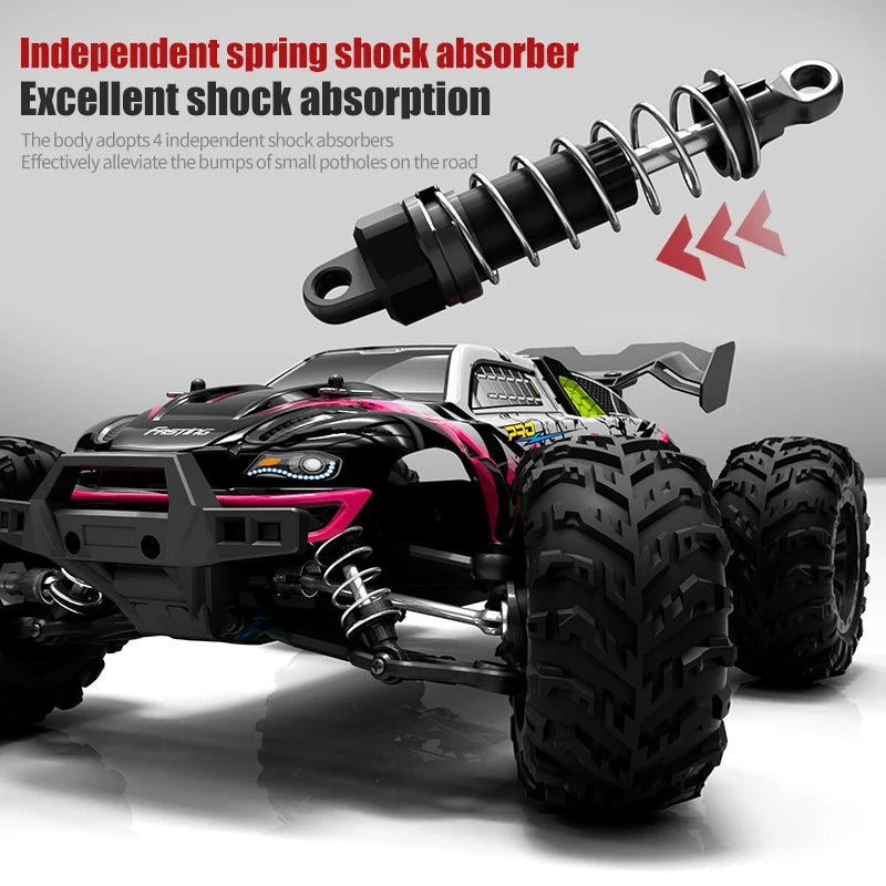 16101/16102Pro 50/70Km/h High Speed 4WD RC Car With LED Remote Control Cars Alloy Climbing Racing All Terrain Off-Road Truck