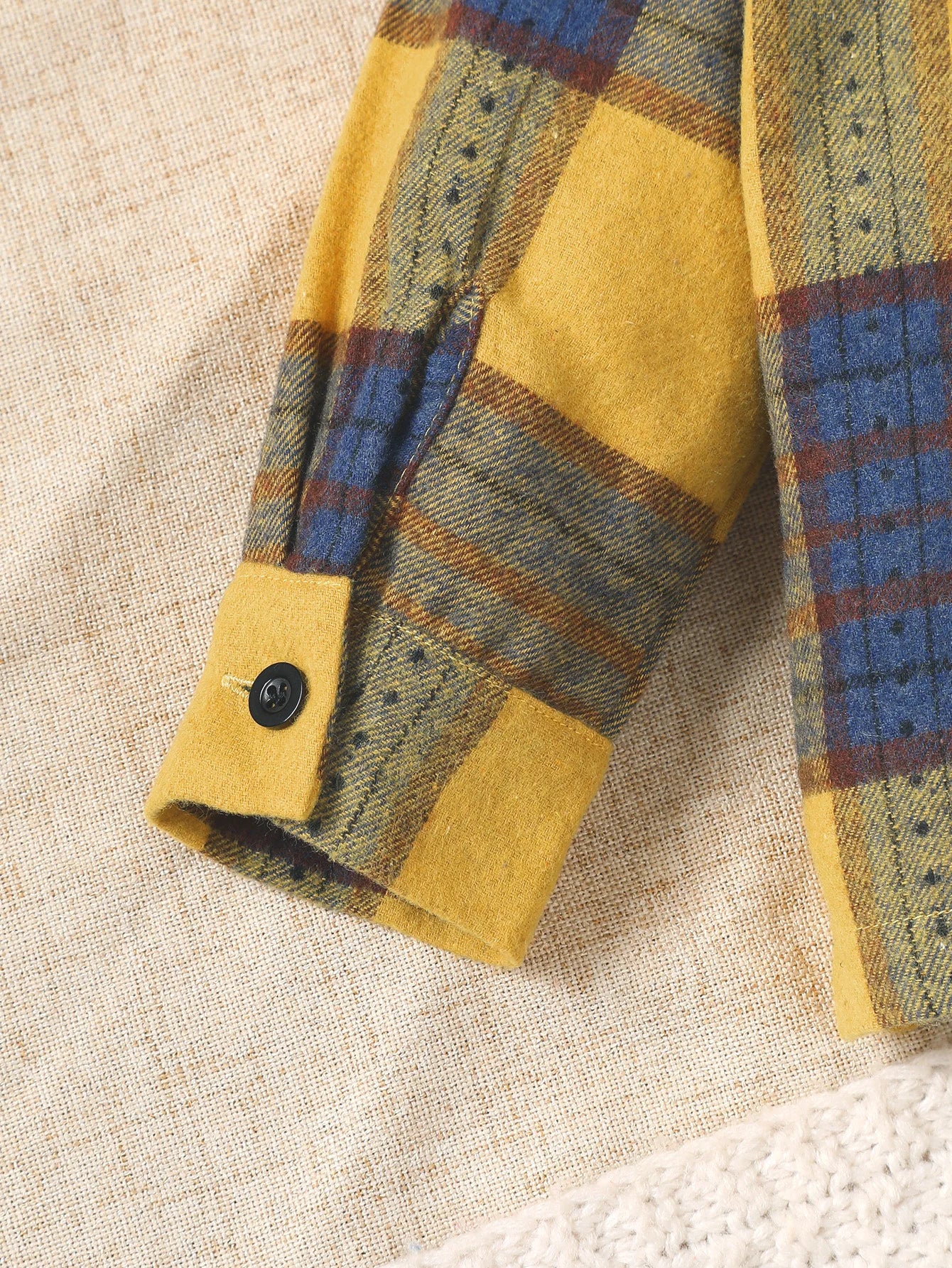 Winter 1-4 Years Old  Cool  Boys  Checkered Hooded Sweatshirt And Sports Pants Casual 2-Piece Set