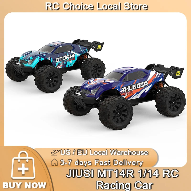 JIUSI MT14R 1/14 RC Racing Car 3S 35C 2200mAh 80km/h Brushless Motor 2.4G Remote Control 4WD   Off-road RC Trucks Toys