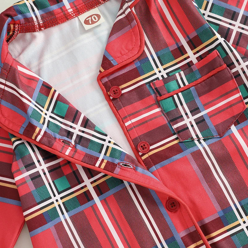 Christmas Deer Patterned Long Sleeve Crew Neck Baby Romper Jumpsuit for Boys and Girls Festive Elk Print Outfit