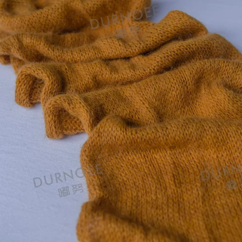 Baby Swaddling  Blanket Newborn Photography Receiving Stretchable Wool Wrap Handmade Hat Photo Shooting Accessories