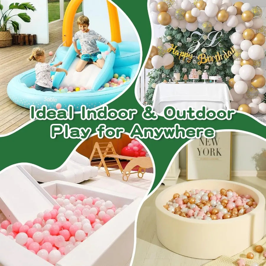 50pcs Plastic Balls for Ball Pits - Hollow Balls- Safe and Exciting Playtime - Perfect for Baby Pools, Birthday Party Decoration