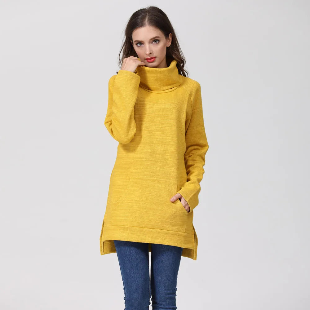 New Elegant Maternity Clothes Breastfeeding Coat Turtle Neck Nursing Sweaters Hoodie Women Winter Lactation Wear