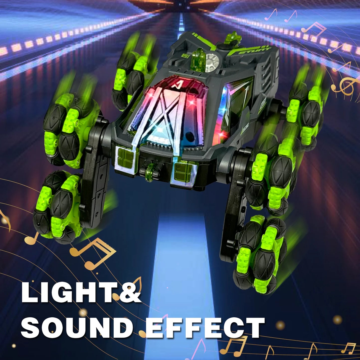 6-Wheel RC Stunt Car - High-Speed with 360° Spins, Durable Off-Road Toy for Kids & Adults, Perfect Gift Idea