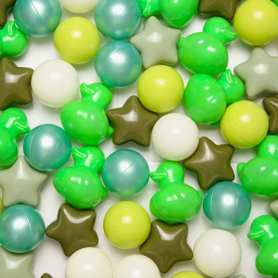 Ball Pit Balls Shapes Pastel, Duck Star Shape Non Toxic for Toddlers Kids Baby Girls Boys Dogs Soft Play,Party, 100pcs