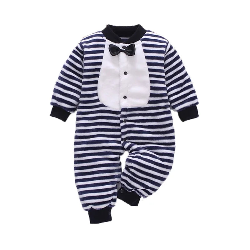 Newborn Baby Spring/Winter Romper - Soft Flannel Infant Jacket Jumpsuit for Girls/Boys | 0-18 Months Baby Clothes