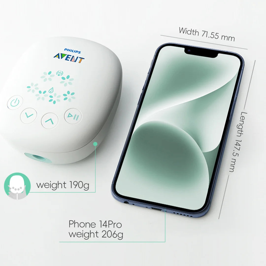 PHILIPS AVENT Portable Single Electric Breast Pump with Smart Massage & Petal Stimulation – Mimics Baby’s Natural Sucking