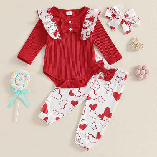 Toddler Girls Winter Outfit Floral Print Hoodie with Fleece Lined Leggings and Matching Headband Set for Cold Weather