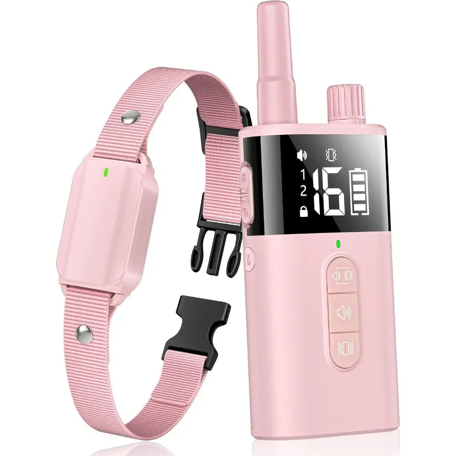 No Shock Dog Training Collar with Remote Dog Vibration Collar with Controller Beep and Vibrate Only Safe Lock Waterproof Rechar