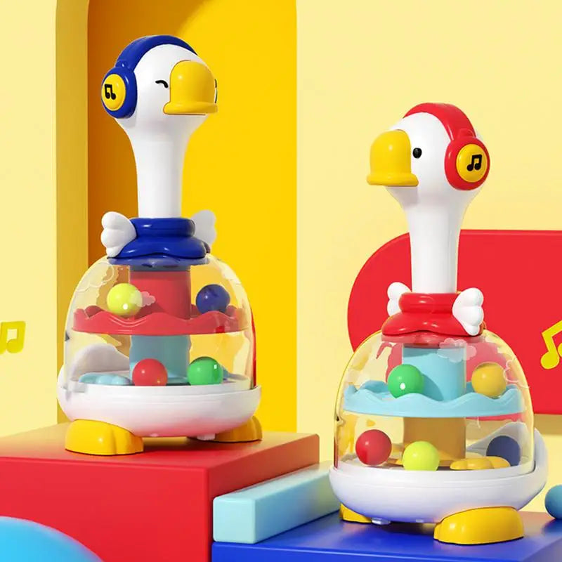 Press And Spin Toys Popping Ball Spinner Toy Sound And Light Ball Jumping Spinner Toy Interactive Rebound Design For Home