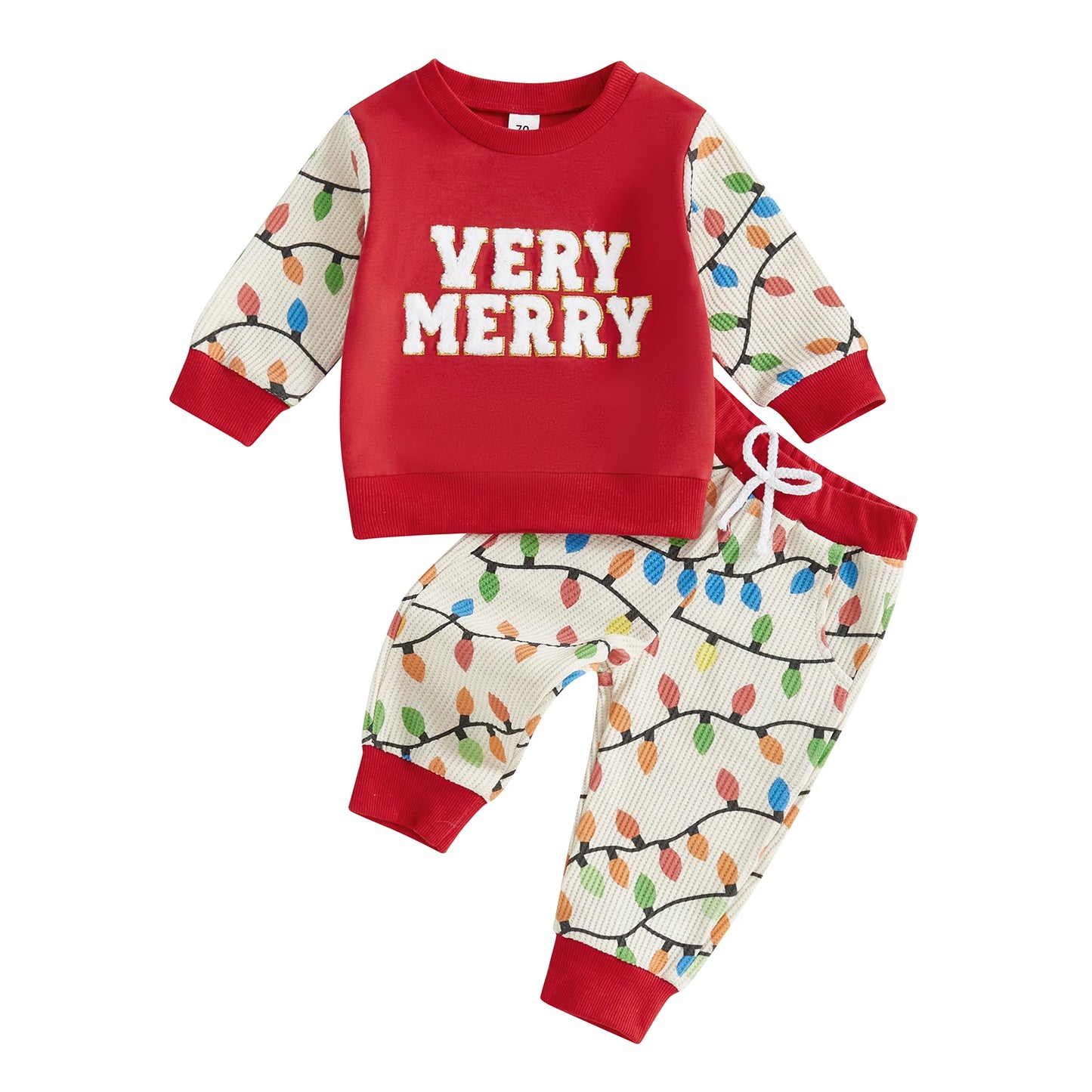 Baby Boy Winter Holiday Outfits Letter Embroidery Sweater Snowflake Print Pants 2 Piece Set for Christmas
