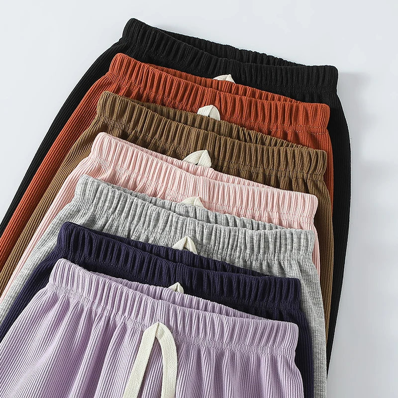 Autumn And Winter Children's 7-color Casual Sports Sweatpants Versatile For Boys And Girls With Thick Fleece And Haren Pants