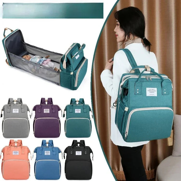 Multifunctional Mommy Bag Large Capacity Foldable Stroller Diaper Organizer Travel Shoulder Bags for Mother and Baby