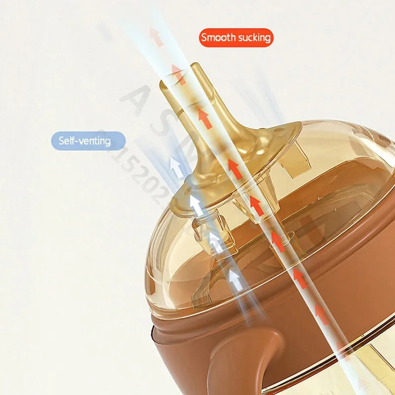 Newborn baby bottle/wide mouth break bottle/nano nipple/drinking nipple/duck nipple/learning drinking cup/big baby bottle