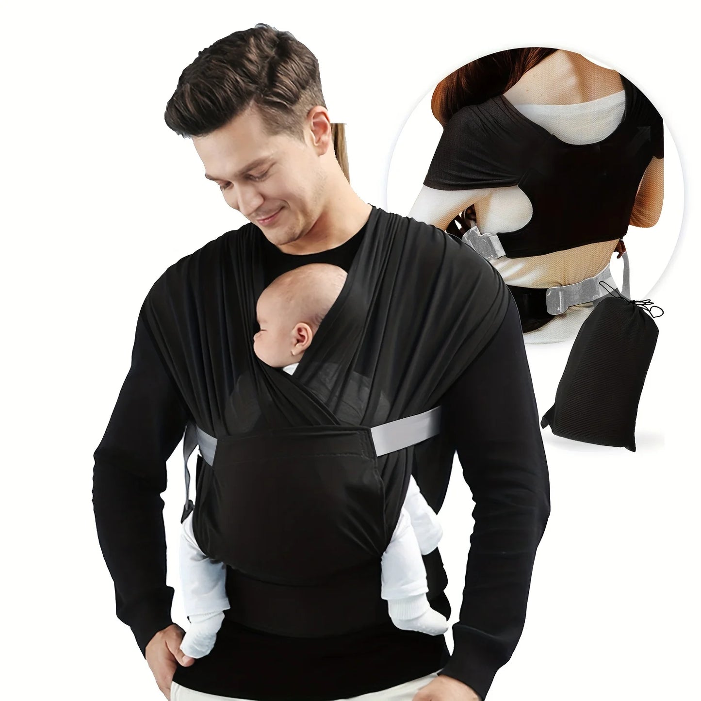 Wrap Baby Carrier Original Stretchy Infant Sling Perfect for Newborn Babies and Children Up To 41 Lbs