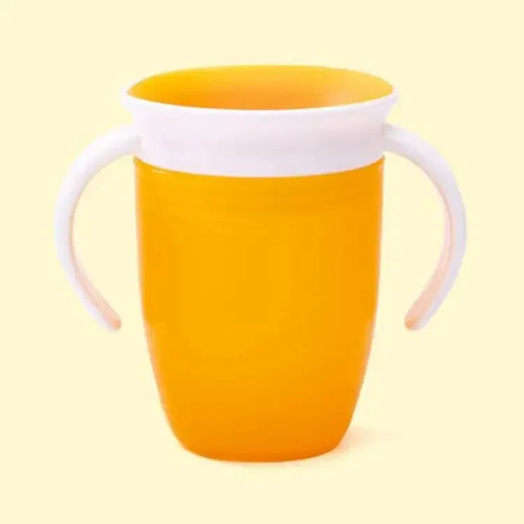 Baby Learning Drinking Cup With Double Handle Flip Lid 360 Degrees Can Be Rotated Leakproof Cup Infants Water Cups Bottle