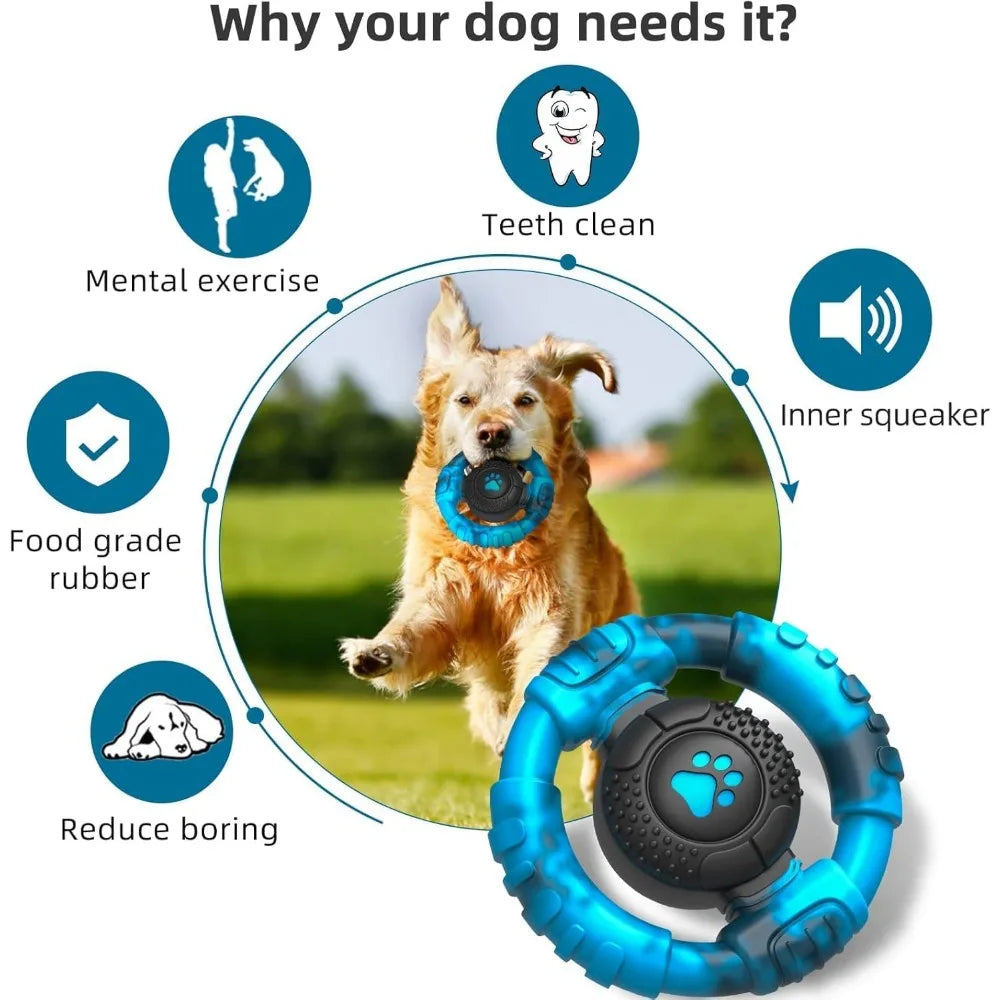 Chew Toys for Medium Large Breed, Tough Dog Toys for Aggressive Chewers, Indestructible Squeaky Dog Chew Toys to Keep Them Busy,