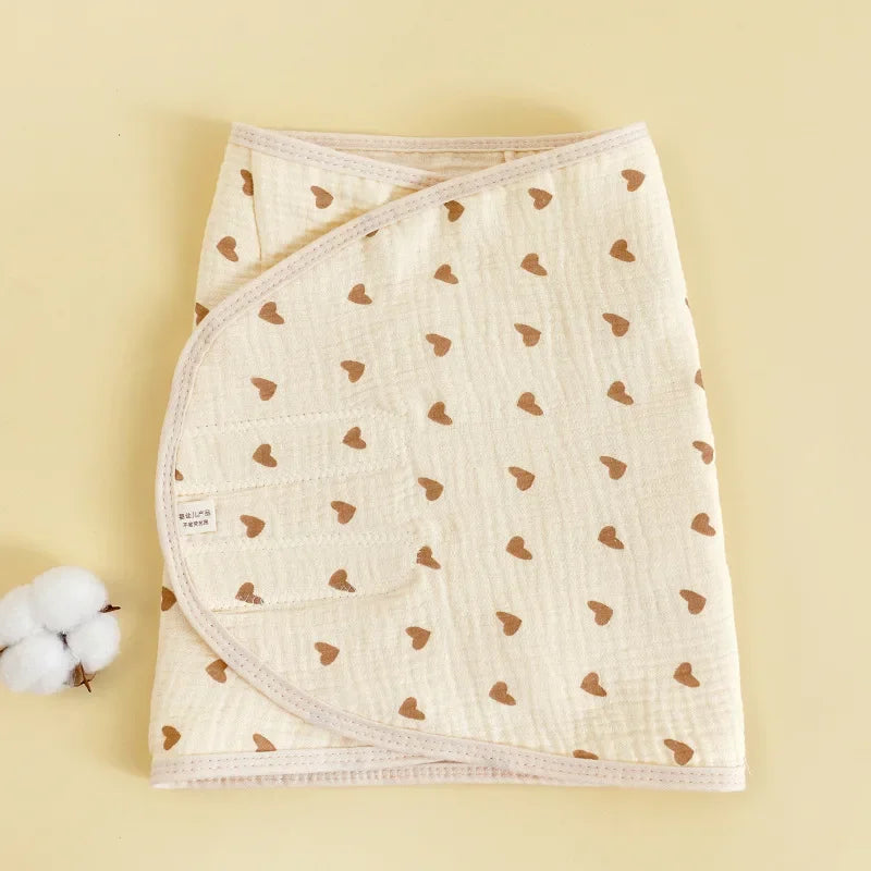 Baby Swaddle Blanket 0-6 Months Strap Protect Belly Baby Sleeping Blanket Wrap for New Born Thin-style for Summer